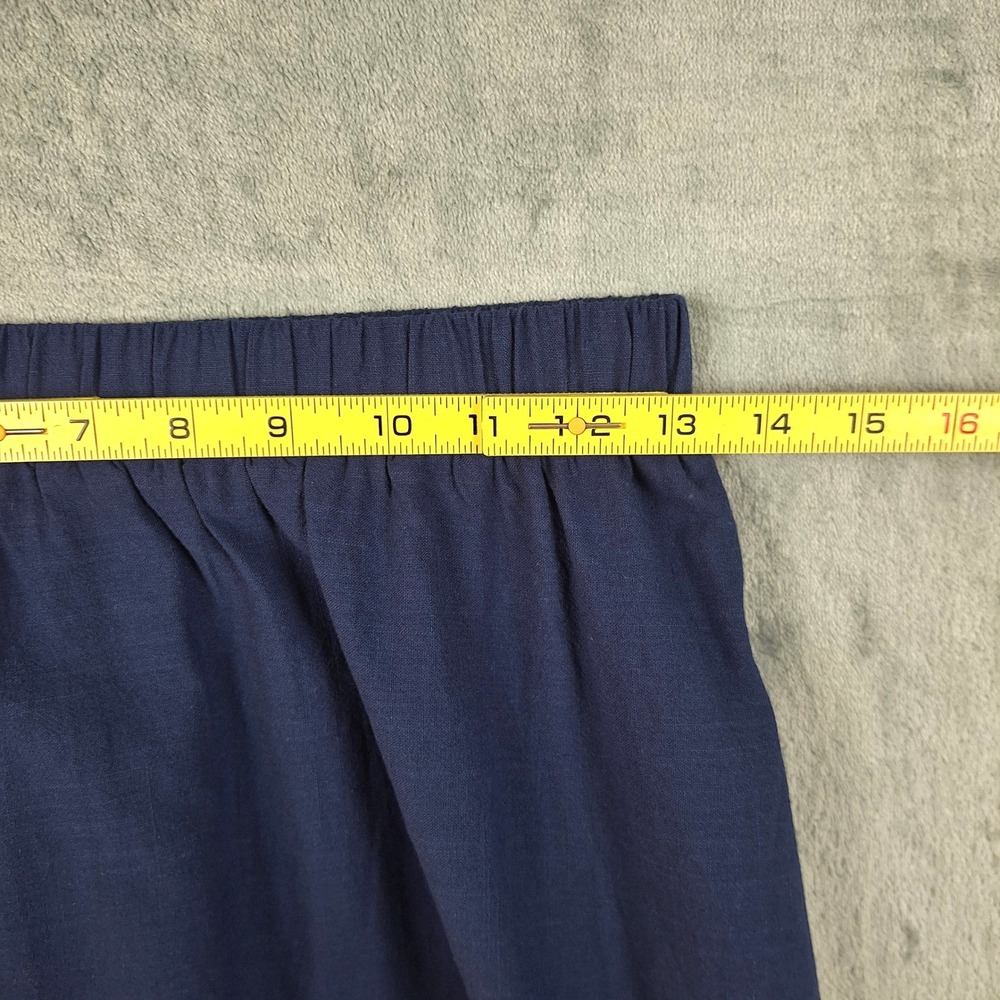 Womens Skirt Medium Blue Tiered Broomstick Boho Prairie Peasant Maxi Pockets - Picture 4 of 8